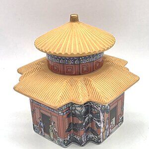 Palace Museum Forbidden City Music Trinket Box Play Imperial Garden Rare VTG '92